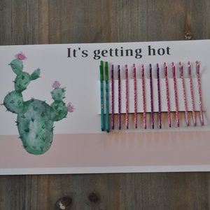 It's getting hot bobby pins message